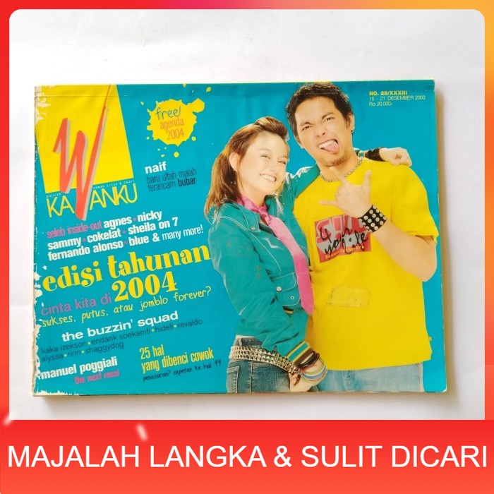 Majalah KAWANKU No.25 Des 2003 Cover AGNEZMO & DONNIE ADA BAND Langka