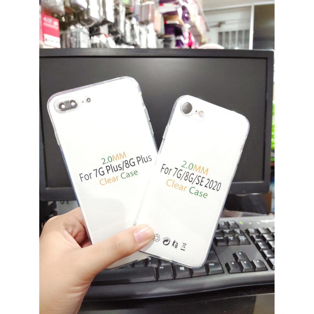 SoftCase OEM Transparan iPhone 7 8 SE 2020 7Plus 8Plus Clear UltraThin TEBAL 2.0mm SUPER CLEAR