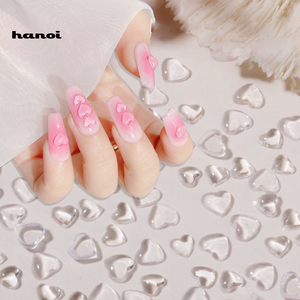 Han 100Pcs / Kantong Manik-Manik Transparan Untuk Dekorasi Nail Art DIY