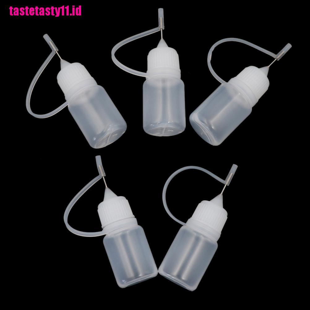 【TTID】5pcs Needle Tip Empty Squeezable Liquid Dropper Bottle Plastic 5ml