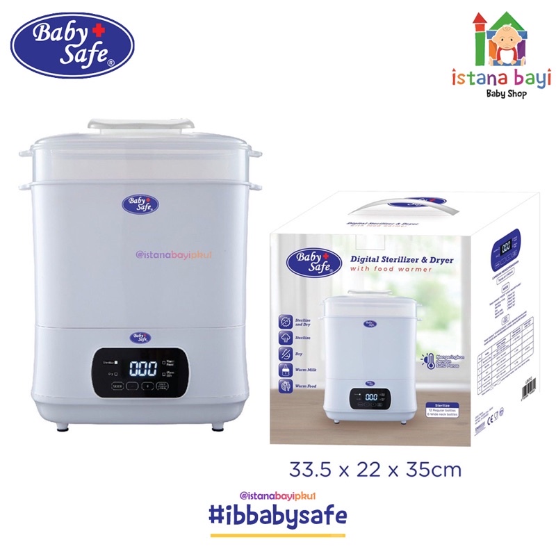 Baby Safe STE01 Digital Sterilizer  &amp; Dryer / Alat sterilisasi digital