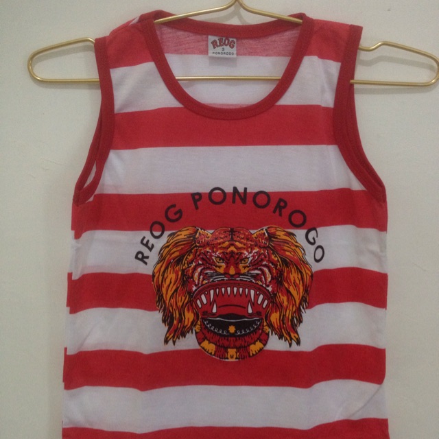 Kaos Reog Singlet Lorek Merah Putih