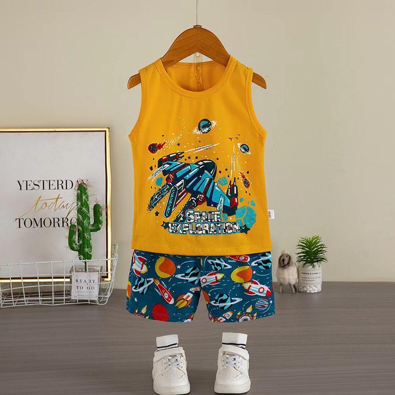 SETELAN SINGLET ANAK 1-9 TAHUN | SL002 | SETELAN HARIAN ANAK LAKI | SETELAN BUKAN KUBAO ANAK COWOK