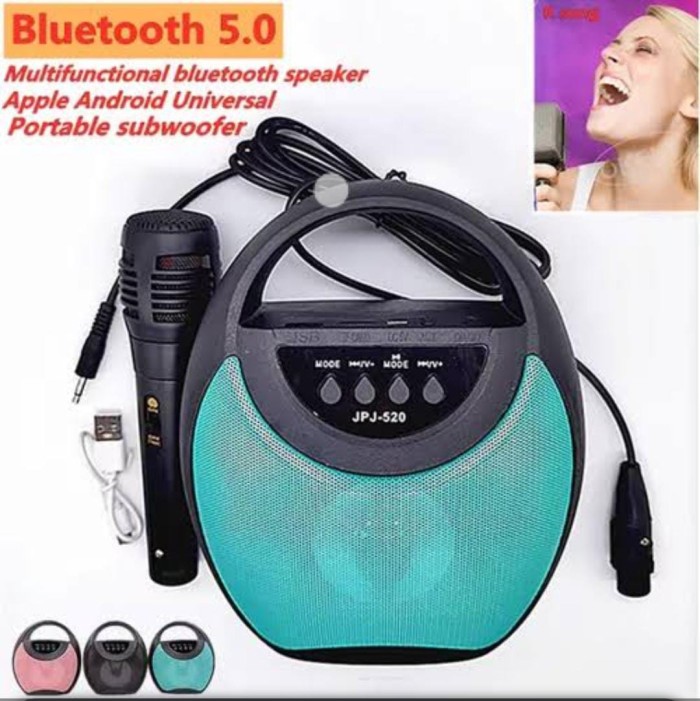 TJ-76 Speaker Portable Bluetooth JPJ-520 Plus Mic