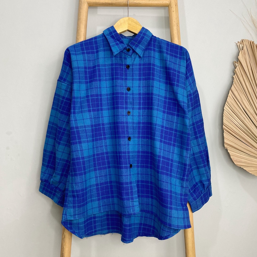 KEMEJA FLANEL LENGAN BALON MIKEY DAILY OFFICE SHIRT PREMIUM B498 CO