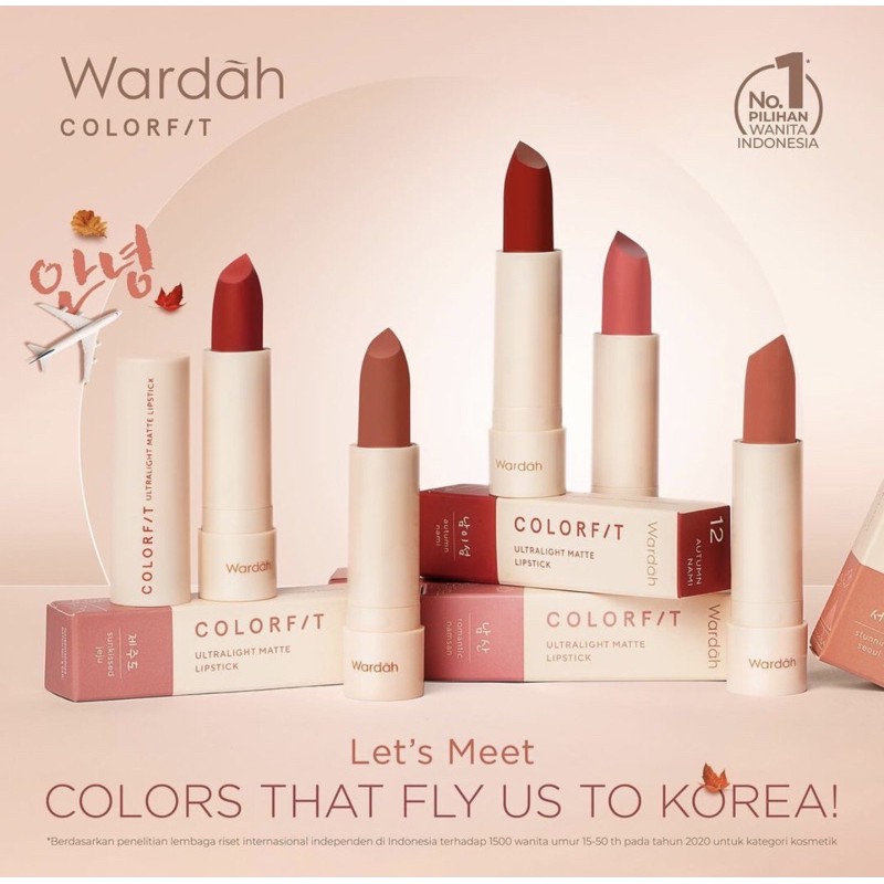✨Wardah✨ Colorfit Matte Lipstik Korean Edition