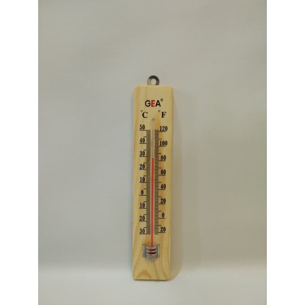 Termometer Kayu Gea S 092 Ruangan Dinding Wooden Thermometer