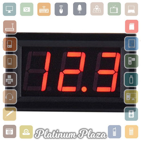 ATORCH Alat Pengukur Tegangan Listrik Voltmeter LED - 123 - Black`1NYQCN-