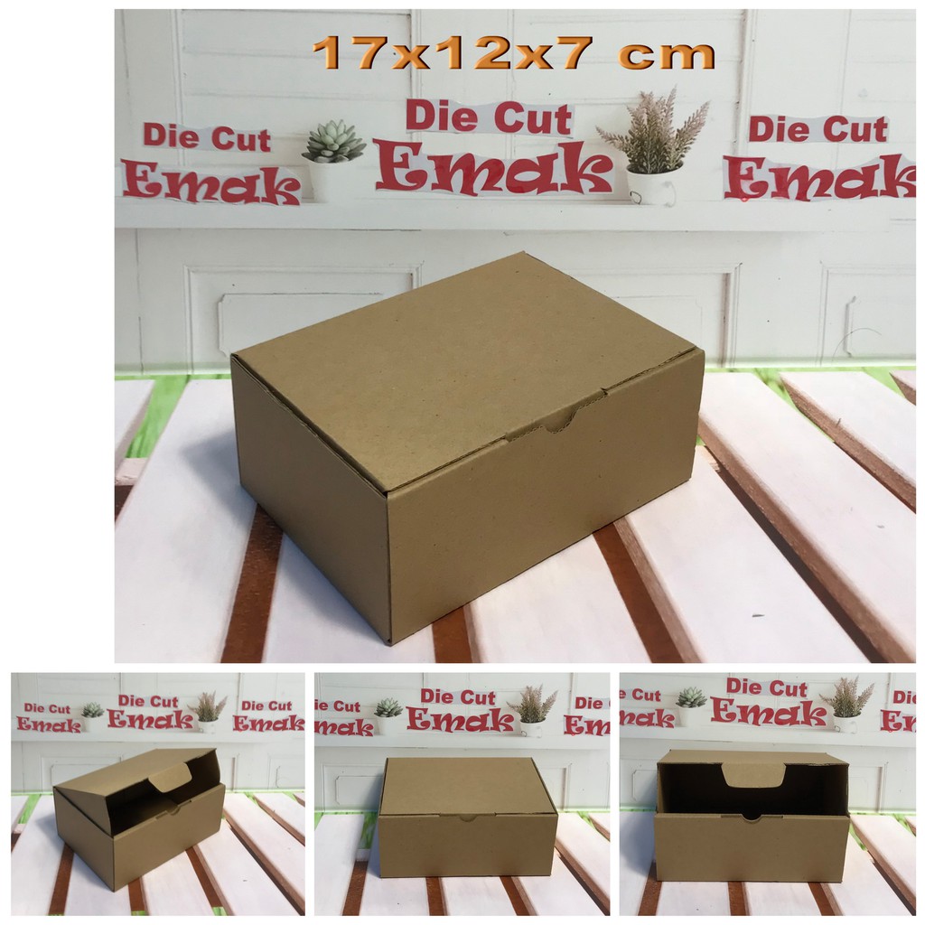 

kardus uk.17x12x7 cm kotak box karton Die Cut