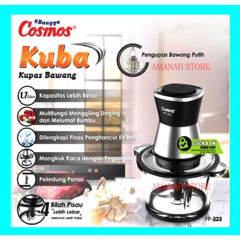 Cosmos Food Processor FP-323 Copper Penggiling Daging Kapasitas 1,7Liter