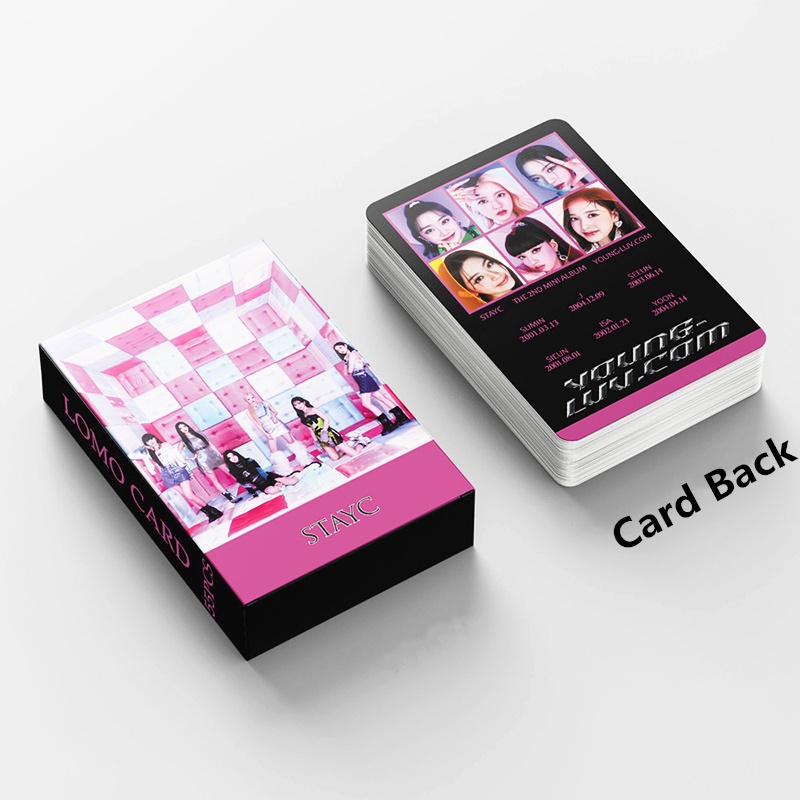 55pcs/box Stayc Photocards 2022 YOUNG-LUV.COM Album LOMO Card Postcard ((In STOCK) Kpop fan)