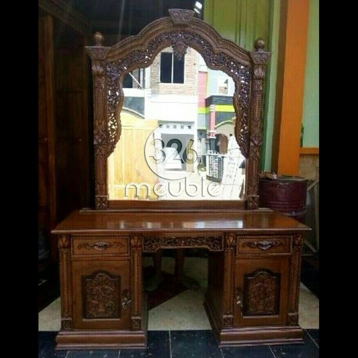 Meja Rias Gebyok, Meja Rias Jati, Tolet Gebyok Jati