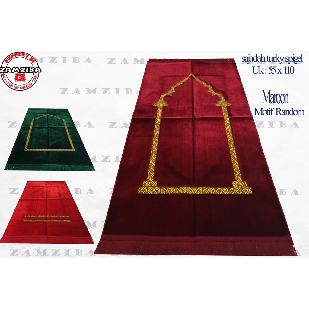 Sajadah Turkey Polos Midi Perlengkapan Sholat By Zamziba MARUN