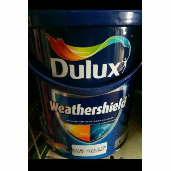 Cat Dulux Weathershield Dual Shield atau Cat Dulux Pentalite Antibac 20 Liter 1 Pail warna Brilliant