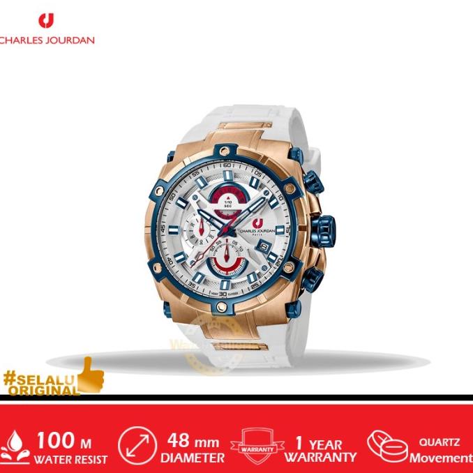 Jam Tangan Analog Man Charles Jourdan CJ1022-1512C Original Murah Termurah