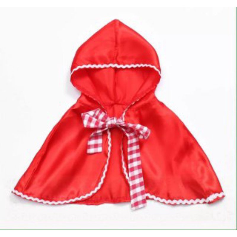 Jubah Merah Anak dan Dewasa Cape Red Riding Hood