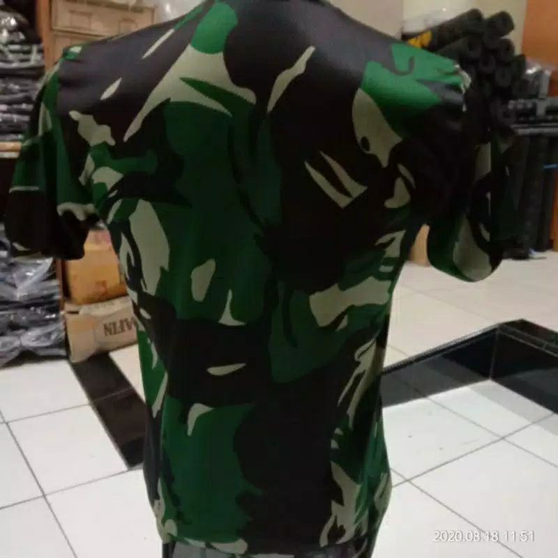 Kaos dalaman Dryfit malvinas loreng|Kaos dalam Dryfit loreng TNI|Kaos Dalaman PDL model dryfit adem