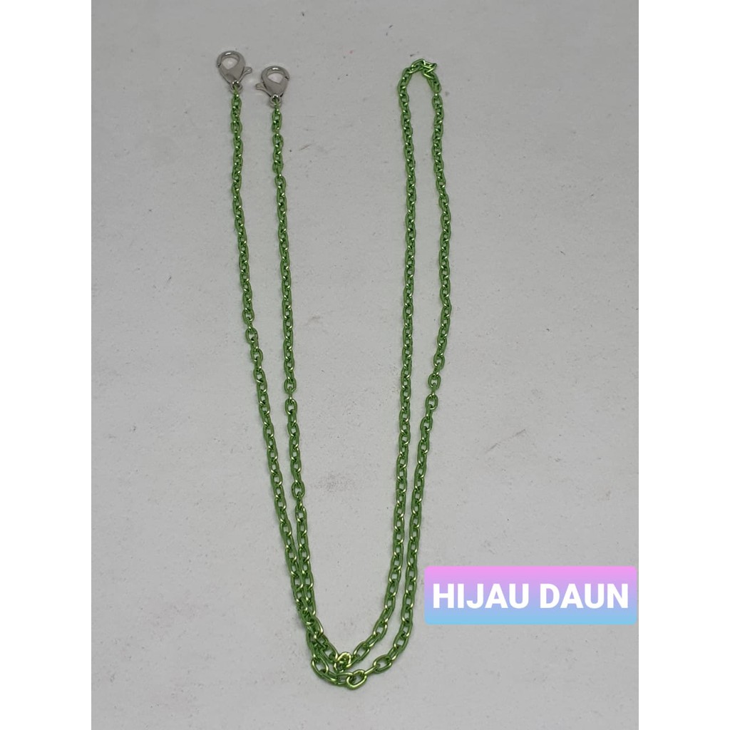 TALI MASKER FASHION MODEL RANTAI KECIL 0.7MM-RKCL - HIJAU DAUN