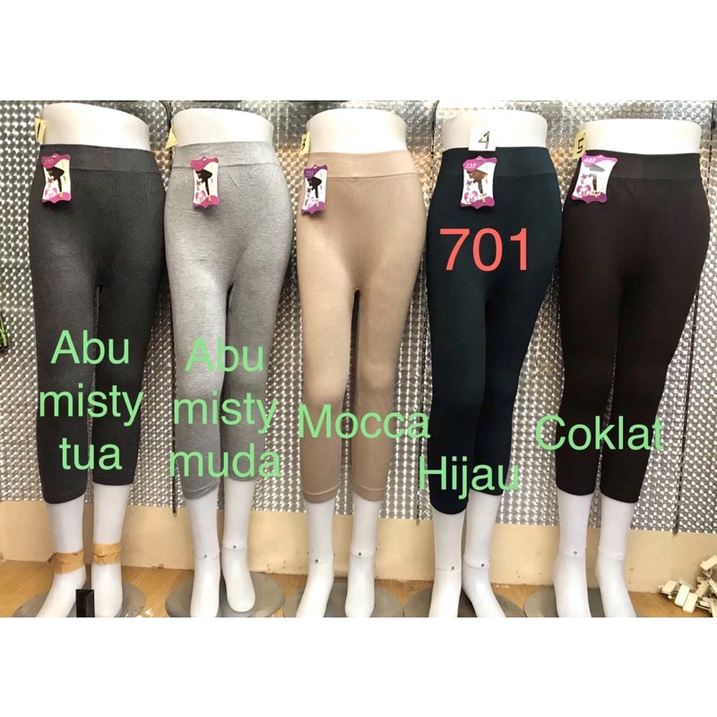 Celana Leging | Legging Bahan Rajut/Spandex 7/8 PEARL 701 Freesize Polos