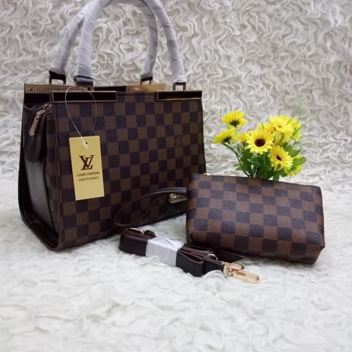 TERMURAH Tas Wanita - Tas LV Behel / + Dompet dan Tali Selempang