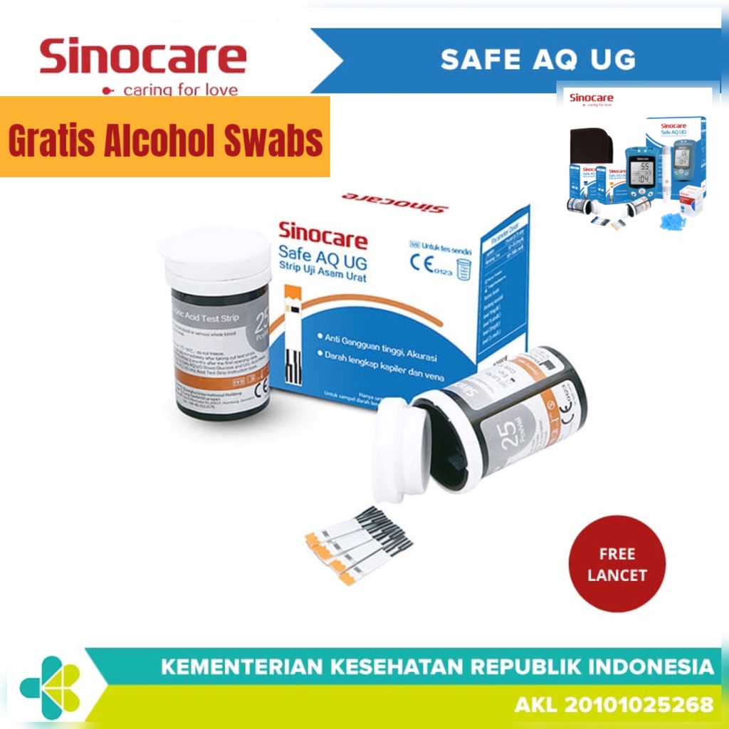 Sinocare Safe AQ UG Paket Hemat Lengkap alat cek gula darah alat ukur gula darah Sinocare Safe Accu Sinocare Safe Accu 2 Sinocare Safe AQ Smart Nesco Autoclick Easytouch Dr Gluco Oncall