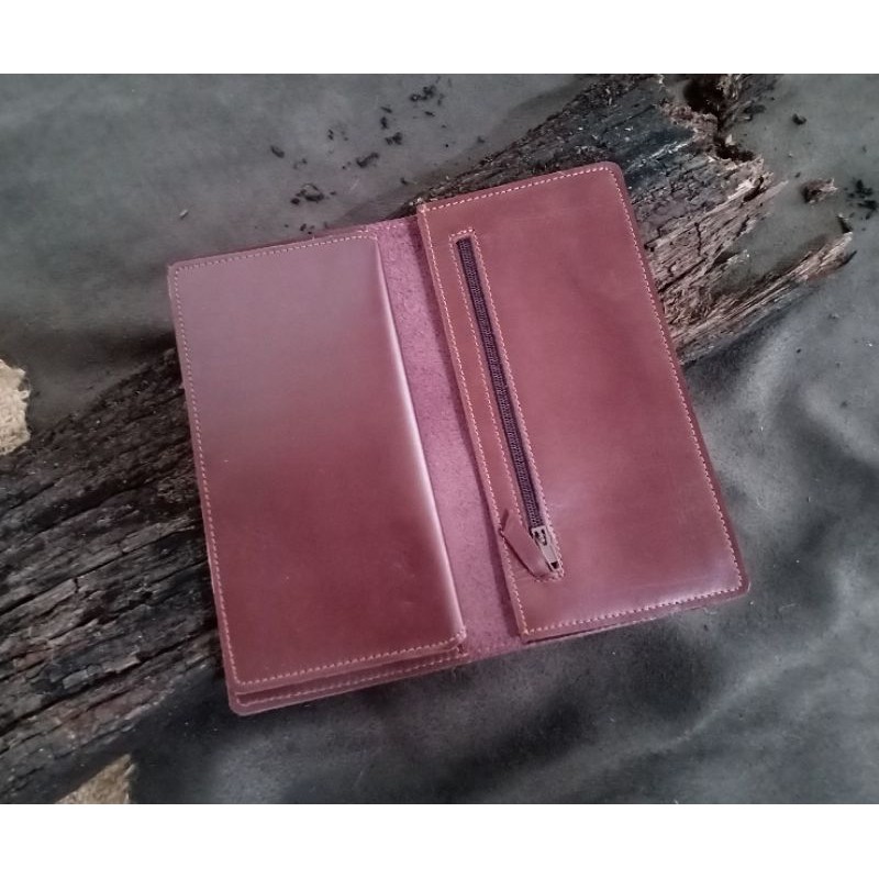 Dompet Panjang Bilfold Kulit Sapi Asli