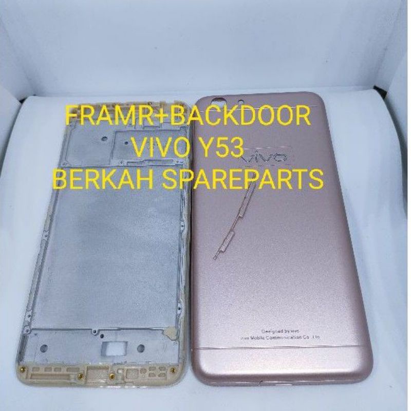 FRAME TULANG TENGAH LCD+BACKDOOR KESING CASING HOUSING FULSET VIVO Y53 ORIGINAL