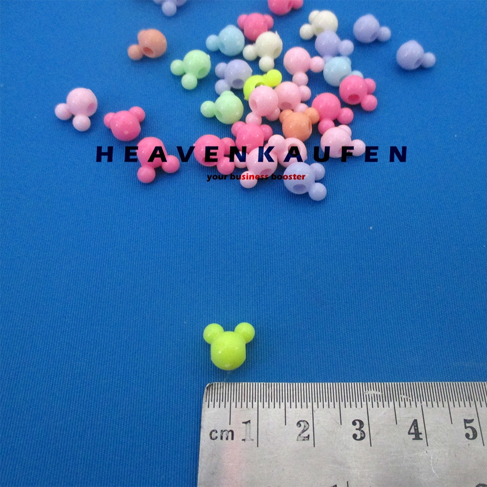 Manik Manik Beads Mouse Kecil 6 mm Diameter Lubang 2 mm Mix Warna Per Pack isi 50 Pcs