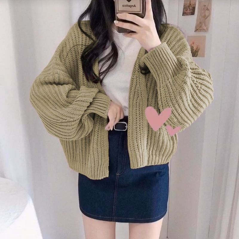 CARDY RAJUT HAZEL LOLLY//CARDIGAN RAJUT WANITA OVERSIZE