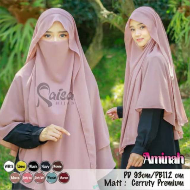 Kerudung Khimar Purdah Niqab bahan Baby doll A