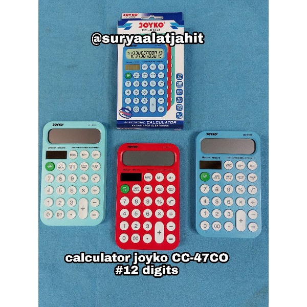 Calculator joyko CC-47CO #12Digit super Quality =rp.39.000/1pcs