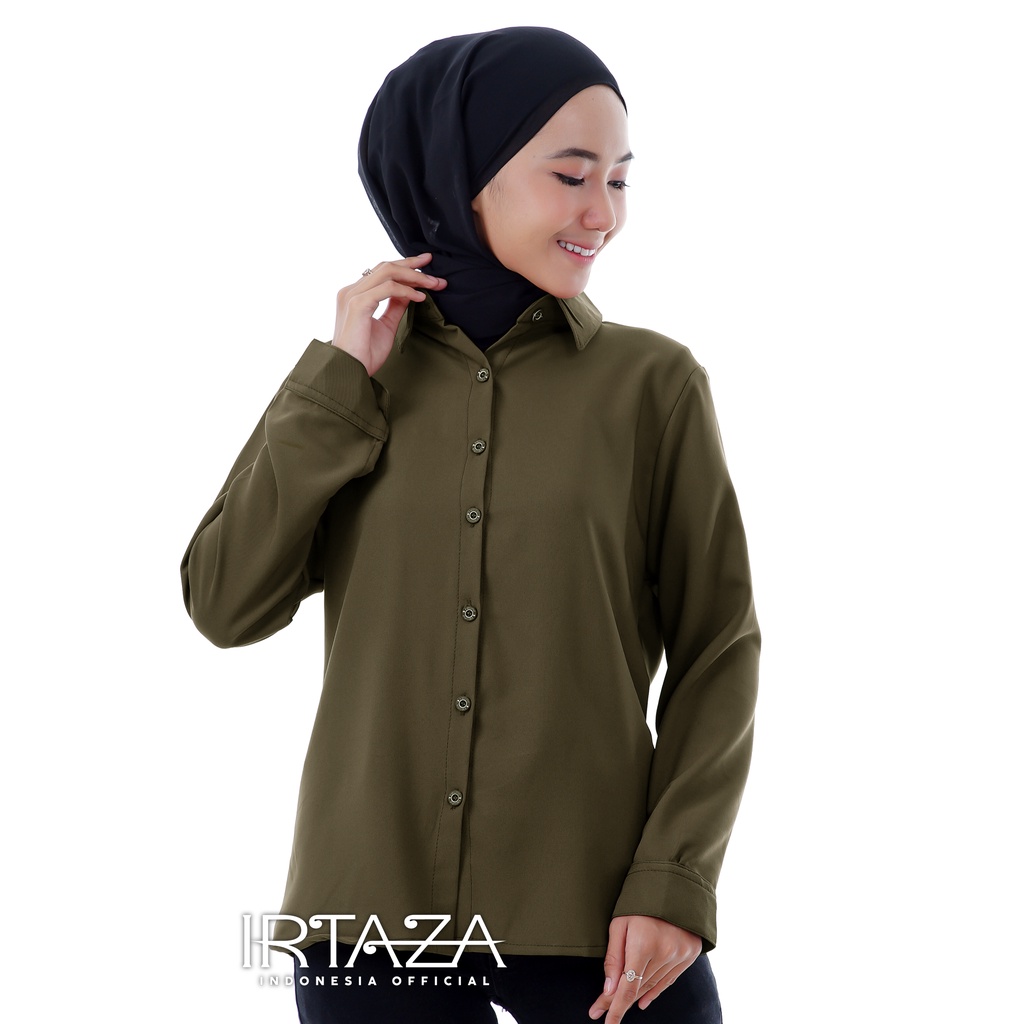 Kemeja Wanita Polos Pretty Woman Basic Original Madame Sexy-Army