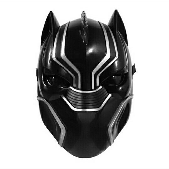 Mainan anak topeng black panther bisa nyala led