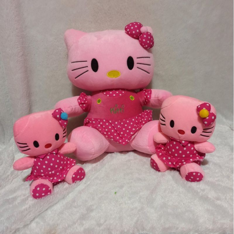 boneka hello Kitty Polkadot beranak 2 Murah