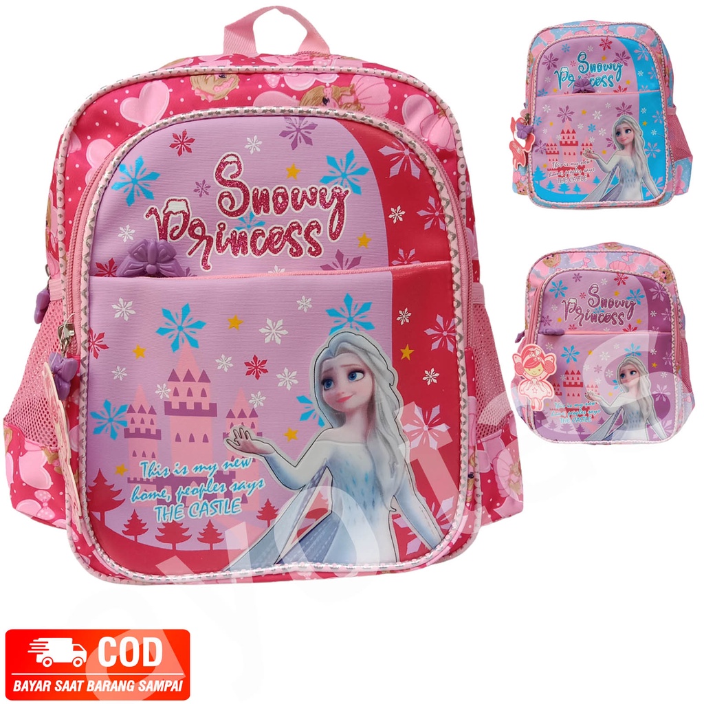 Tas Sekolah Anak Perempuan TK PAUD ALTO GIRL , Tas Karakter Anak Frozen Elsa Anna
