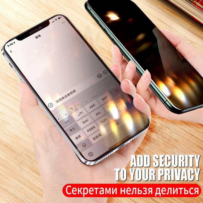 Pelindung Layar Tempered Glass Anti Spy Untuk IPhone X XS Max XR SE 2022 2020 7 8 6 6s Plus 13 12 11 Mini Pro Max