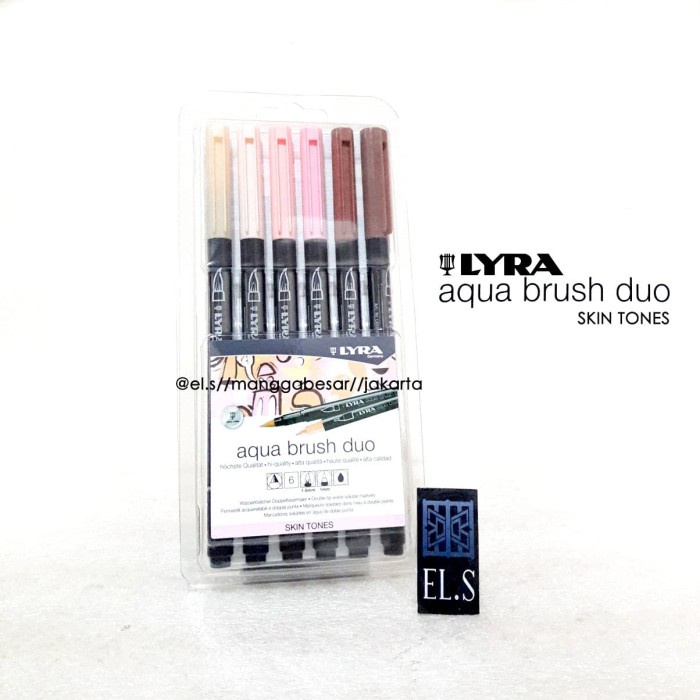 

(BISA COD) Lyra Aqua Brush Duo Skin Tone Set 6 ( Brush Pen )