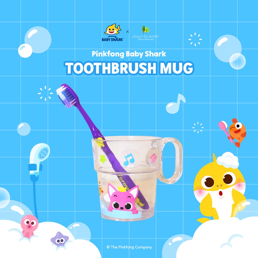 Pinkfong Baby Shark x DTE Toothbrush Mug/Gelas Minum/Kumur Bayi