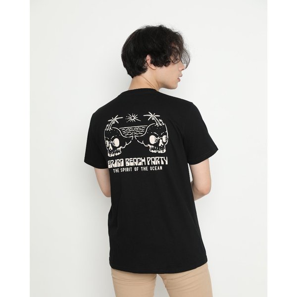 DI JUAL KAOS ERIGO T-SHIRT TWINS SKULL BLACK MANTAP