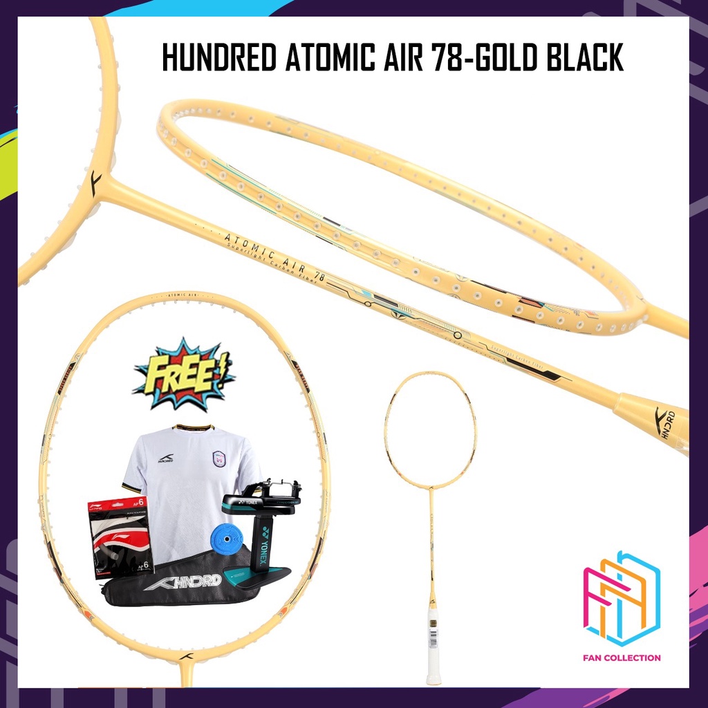 HUNDRED RAKET ATOMIC AIR 78 RAKET BADMINTON ORIGINAL