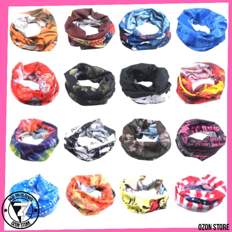 Masker Baff Pengendara Motor Multifungsi Murah MOTIF