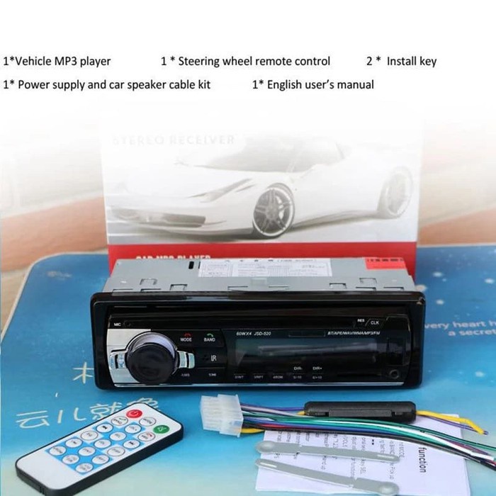 Bluetooth Tape Mobil Radio Audio Player Charger MP3 FM USB SD AUX-IN