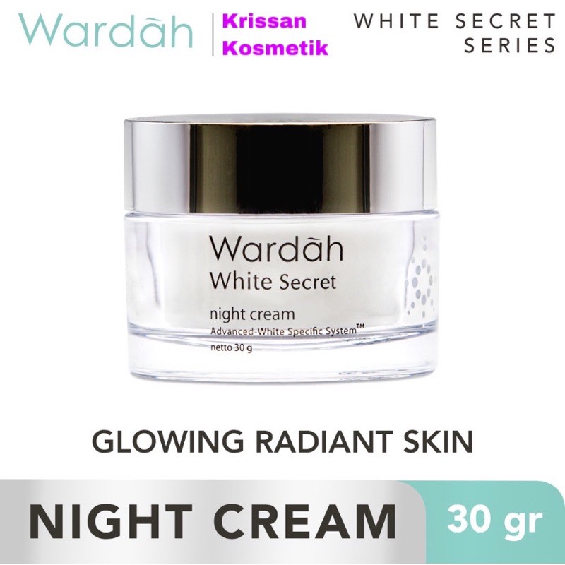 Wardah White Secret Night Cream 30 gr, SkinCare Original BPOM