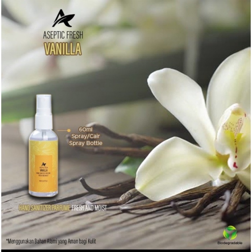 HAND SANITIZER PARFUM VANILA ASEPTIC FRESH AND MOIST