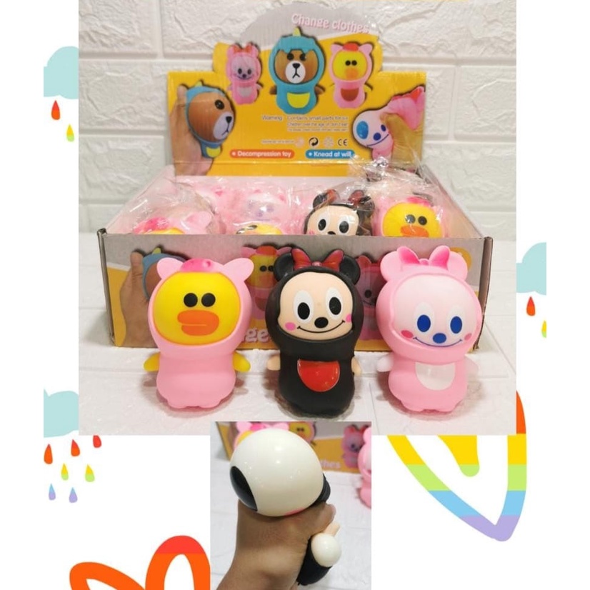 Mainan Anak-Anak Squeeze Teddy, Panda, Interest, Disney, Animal, Kepik