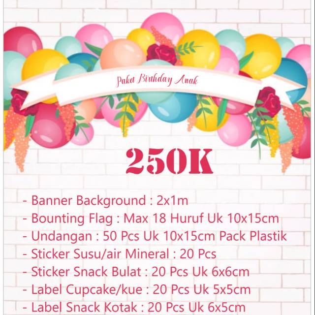 

Paket ulang tahun anak