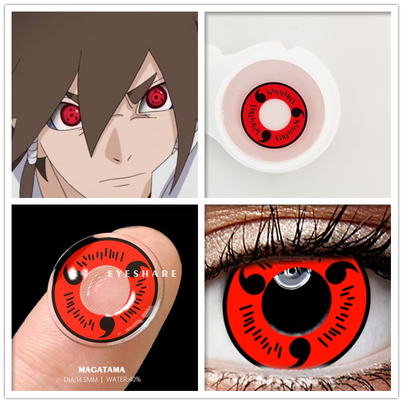 ✅【COD】Softlens-Mata Kucing Emas 2pcs Seni Gothic Gila Lensa Kontak Cosplay anime Lensa Acara Pesta Halloween Kontak -Karakter TerbaikTahun Ini-Yearly use