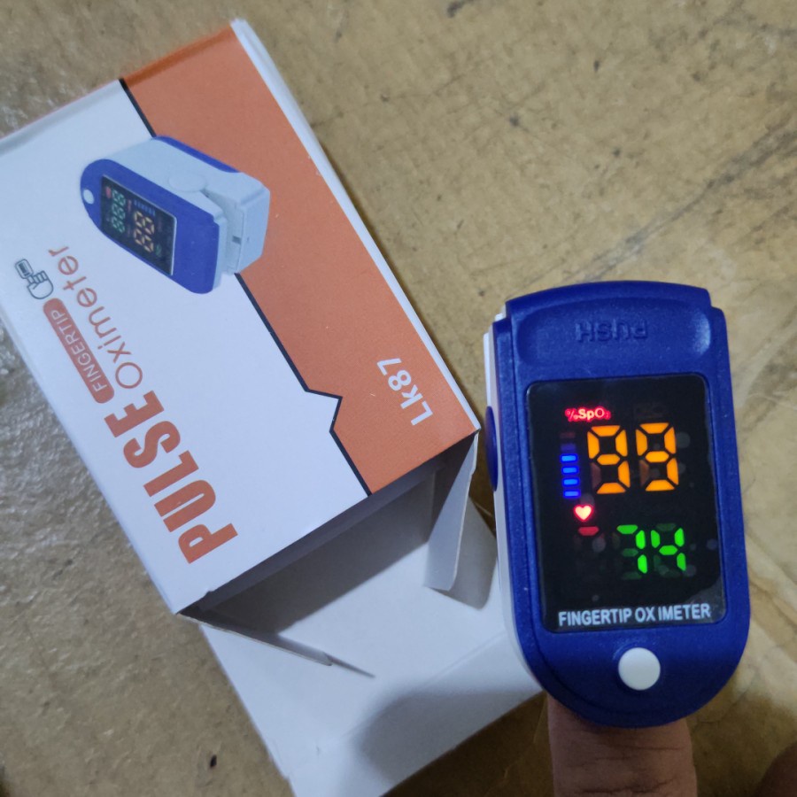 LK87 Pulse Oximeter Fingertip LK87 Led 4WARNA Oxymeter Saturasi Oksigen Darah