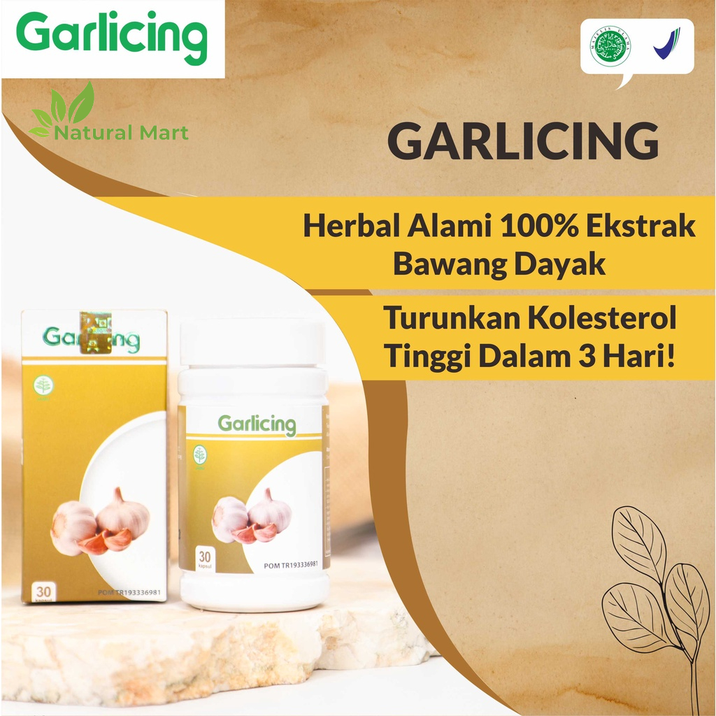 Garlicing - Suplemen Ekstrak Bawang Putih Menurunkan Resiko Kanker Kolesterol Asam Urat Gula Darah