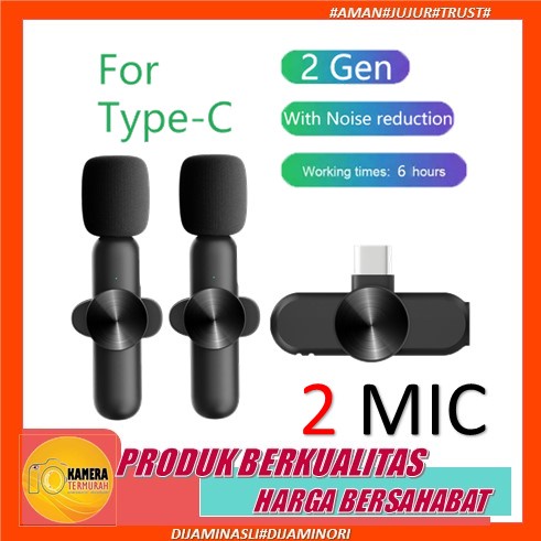 Microphone Clip On Wireless UHF DUAL Mic Portable Mic for Iphone and Android Smartphone Condenser